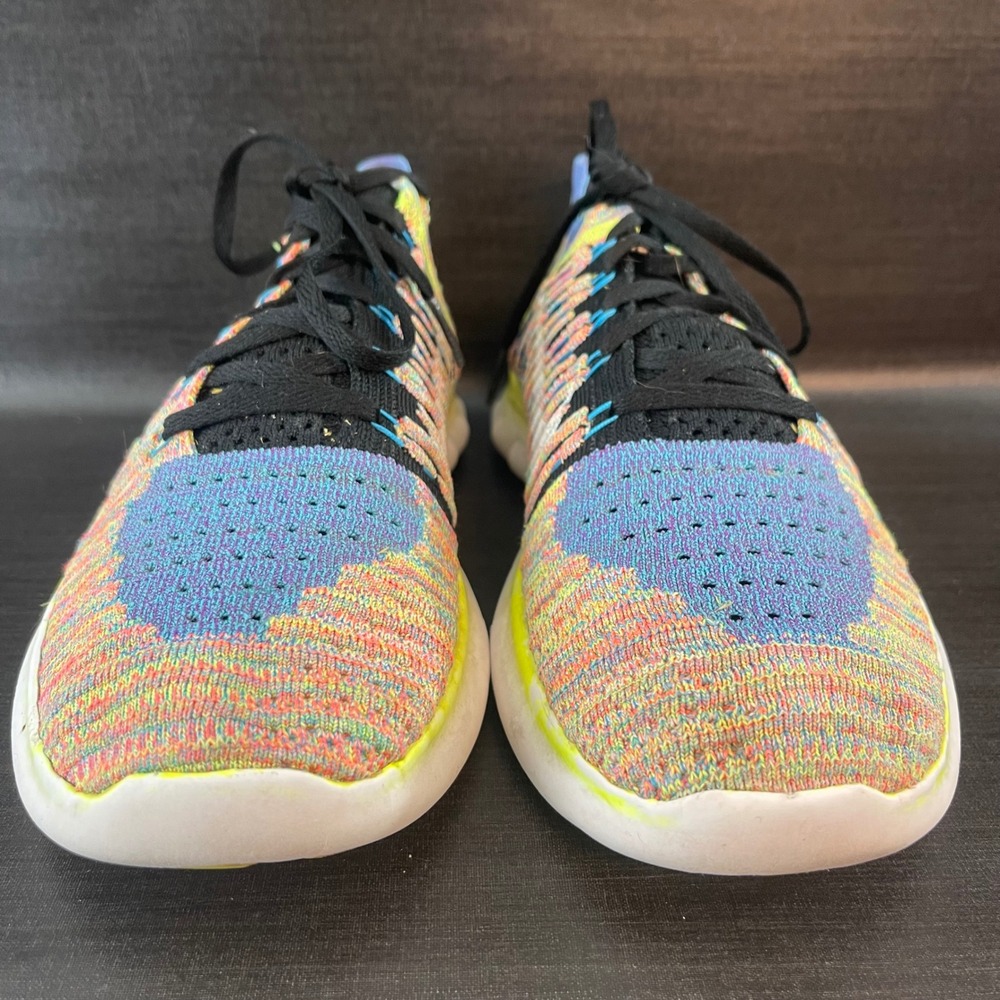 Nike Free RN Flyknit Women's size 10 Multicolor Rainbow Running Shoes 831070-102 - Picture 3 of 9